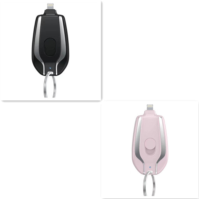 Porte-clés Banque de recharge sans fil Portable 1500 Mah Alimentation d'urgence Téléscopique Petit M