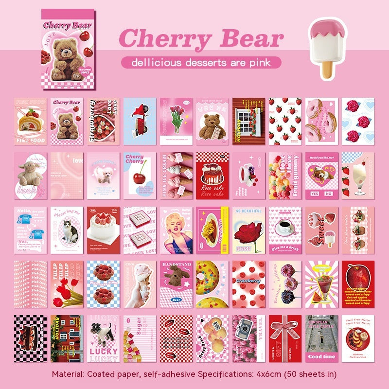 Stickers American Retro Journal Décoration Matériel Stickers Mini Sticker Cartoon