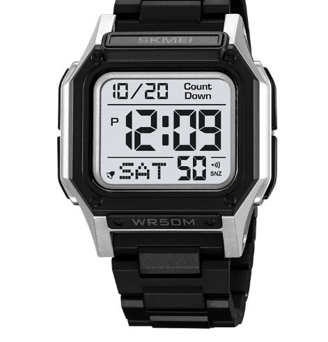 Montre électronique pour hommes en plein air lumineux Sporty et imperméable pour les étudiants