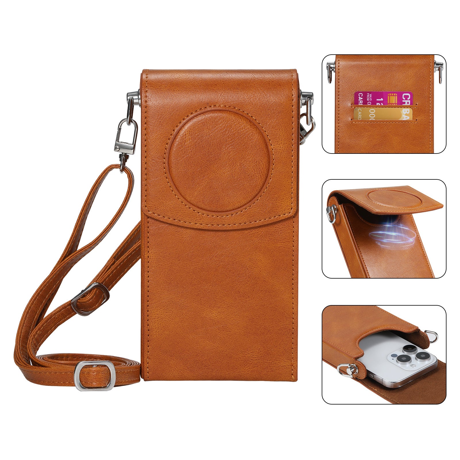 Vision Pro Protection de l'alimentation Sac de rangement en cuir portable Satchel