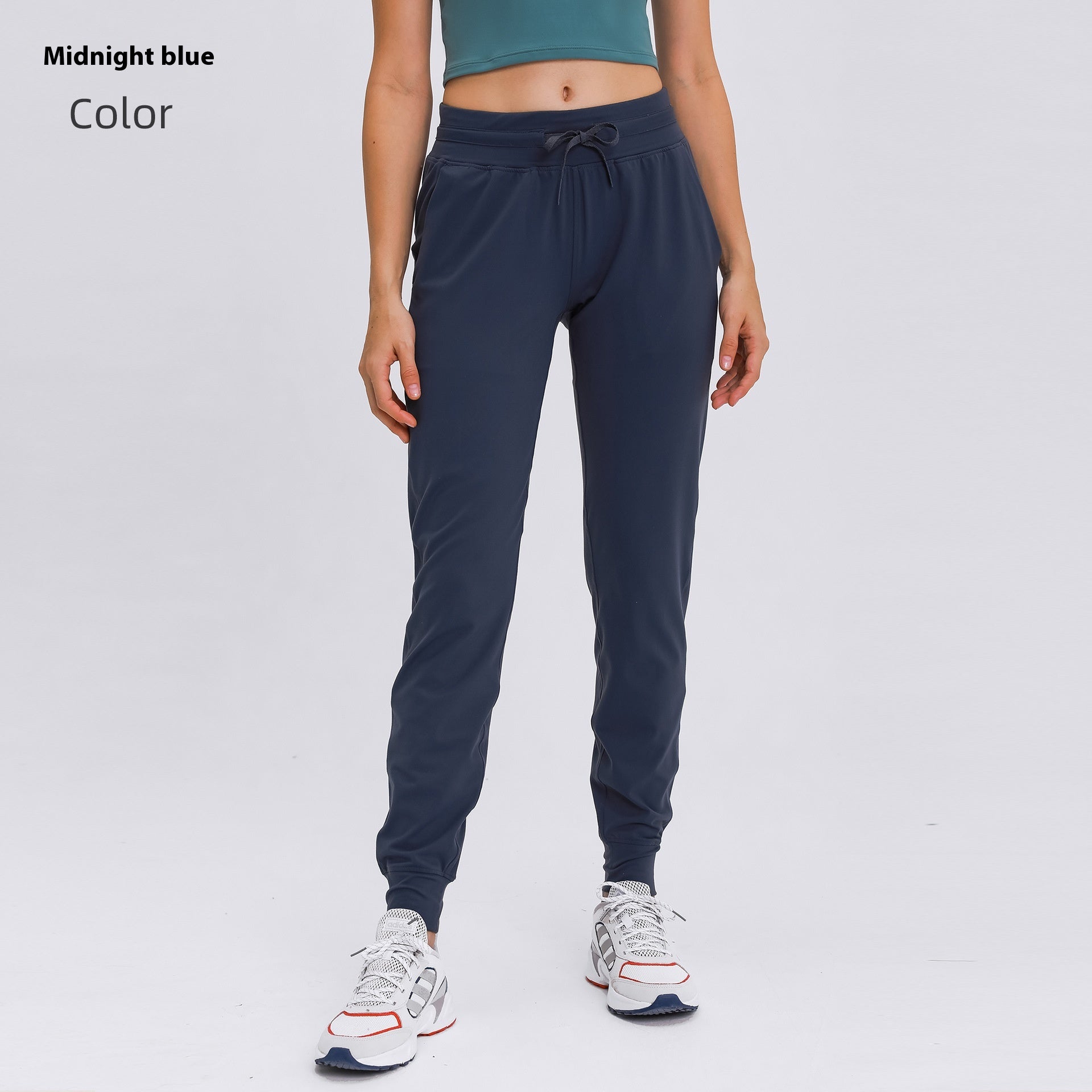 Pantalon de yoga haute taille pour femmes Drawstring Quick-drying Elastic Running Fitness