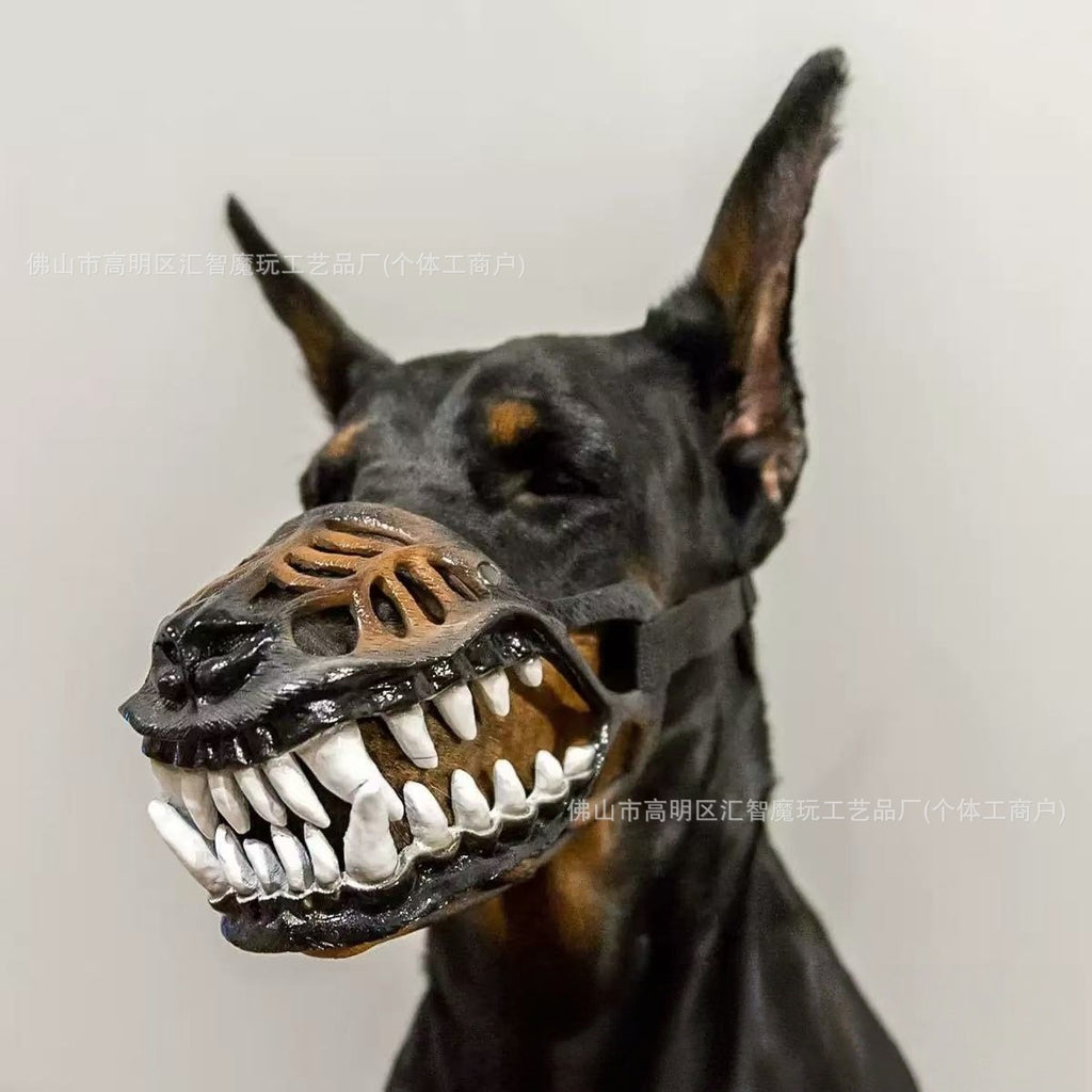 Muselière d'animaux effrayante Fangs sanglants Tête de latex Halloween Maison hantée Escape Room Prank