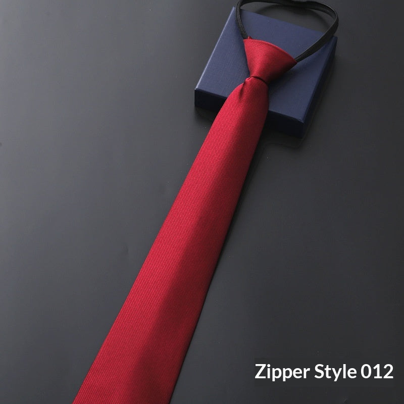 Mens Business Tie Zipper formel avec bandes bleues