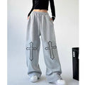High Waist Drawstring Loose Girl Style Dancing Hiphop Sports Pantalons Femme