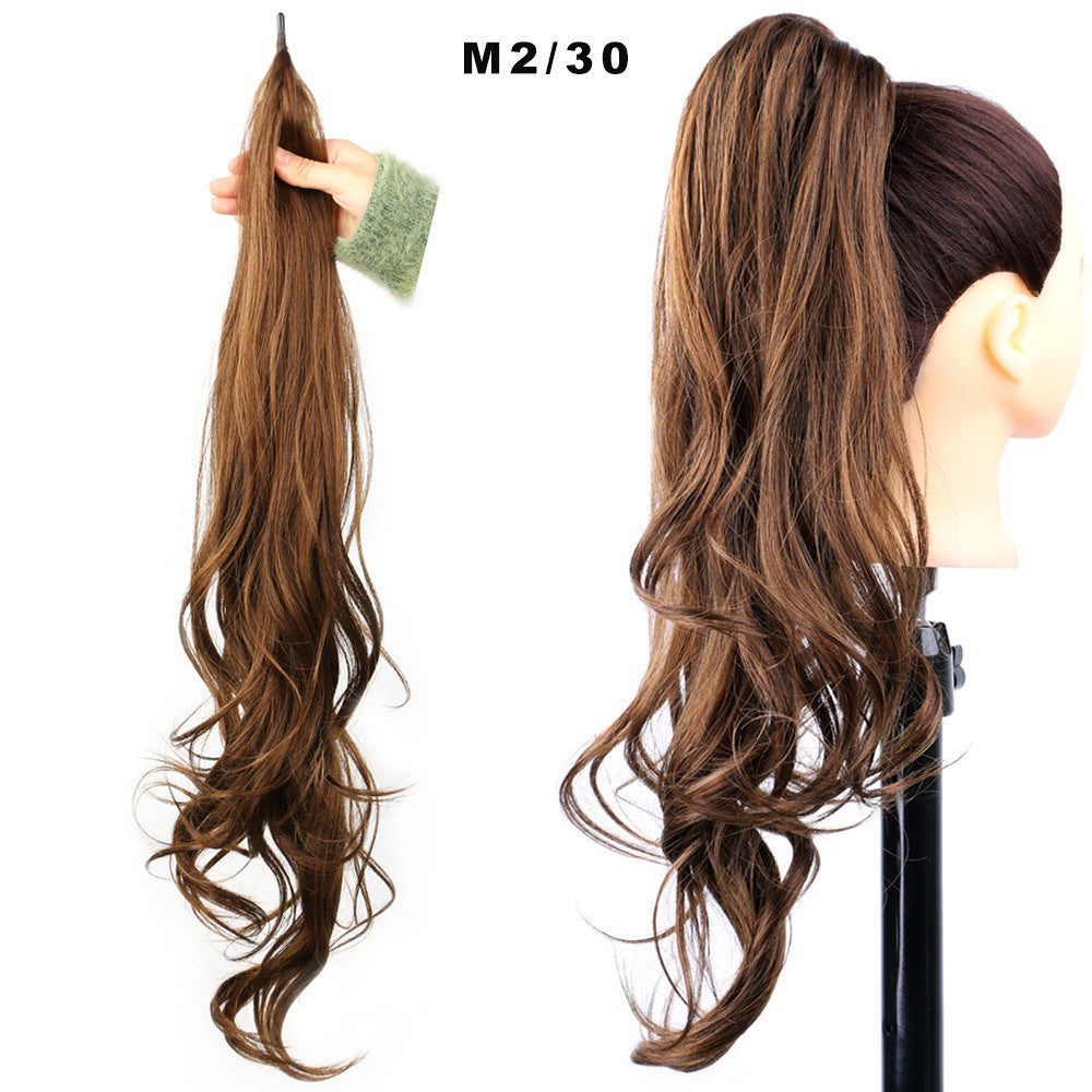 Perruque de queue de cheval haute pour femmes Winding Big Wave Long Curly Hair