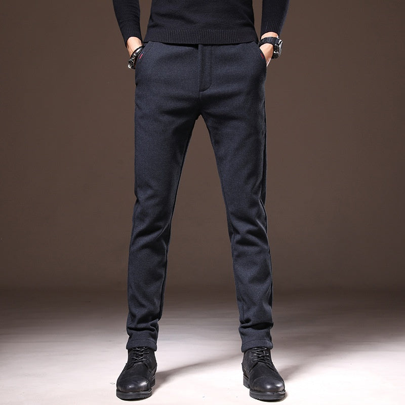 Pantalon casual brossé homme pour l'automne et l'hiver