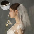 Rétro femme mariée courte coiffure mariée