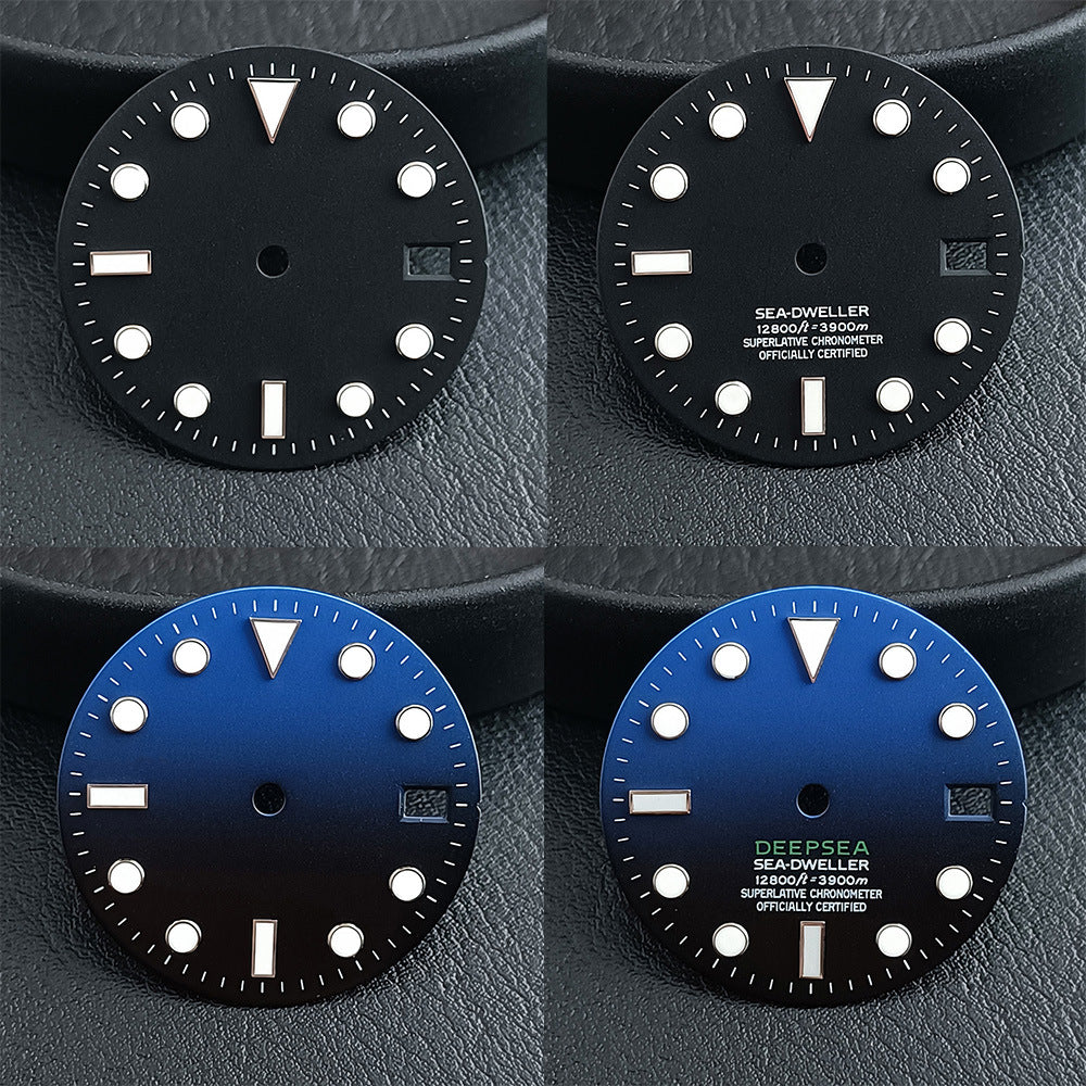 Accessoires pour cadran lumineux bleu-vert pour les mouvements NH35 et NH36