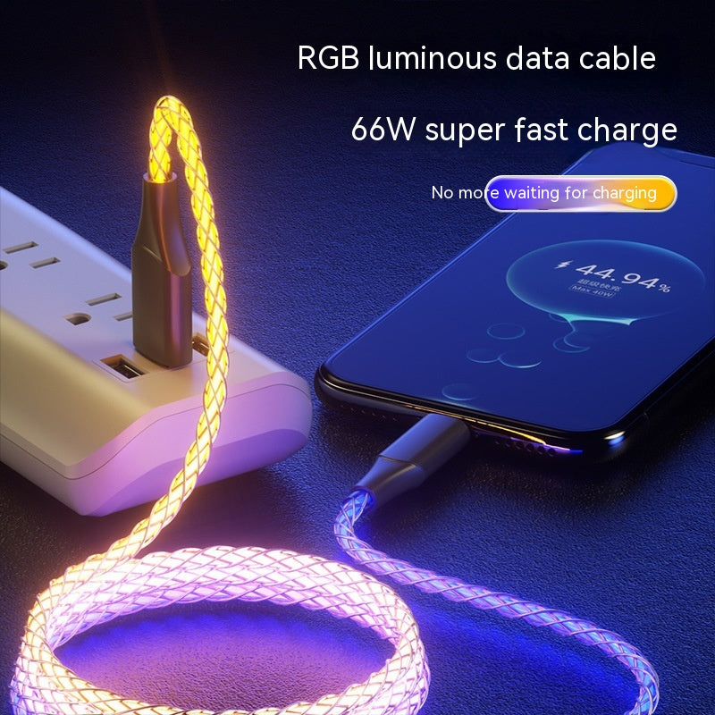 RGB Charge de câble de données couleur magique