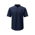 Jiana Été Chemise Homme à manches courtes avec Henry Collar