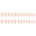 24 pièces de cercueil court en forme d'ongles artificiels français en forme de cercueil