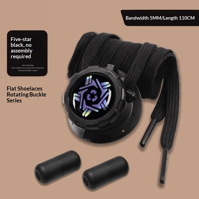 Rotation Bouton Shoelaces Pour les gens paresseux Pas besoin d'attacher la boucle de chaussure