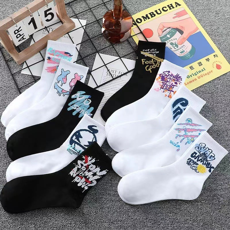 Chaussettes Tube Chaussettes Longues Hommes Sports Blanc Respirant