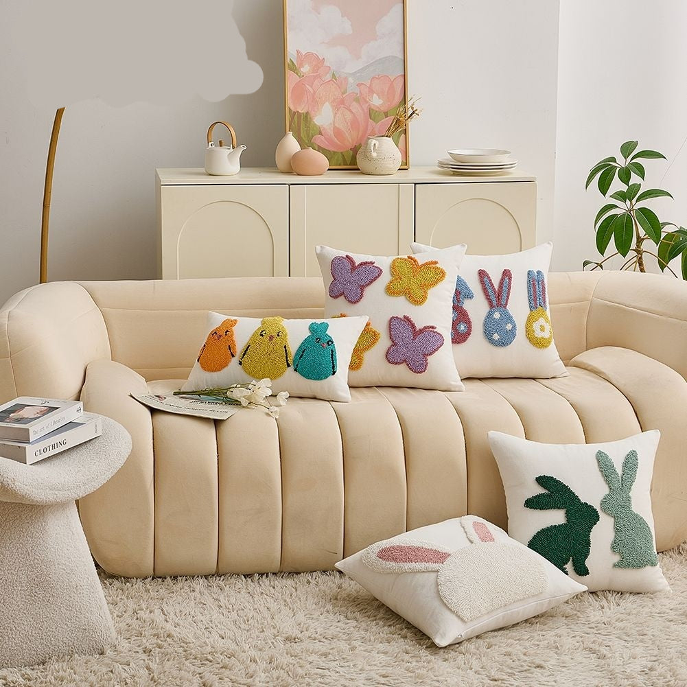 Pillowcase de Pâques avec boucle Terry Broderie