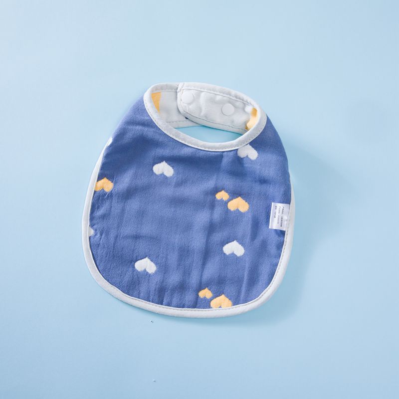 Été mince coton pur Bouton dissimulé 6 couches en U Baby Gauze Bib