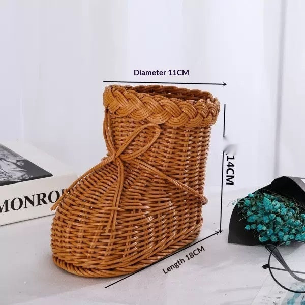 Panier de rangement en table de Noël tissé à la main