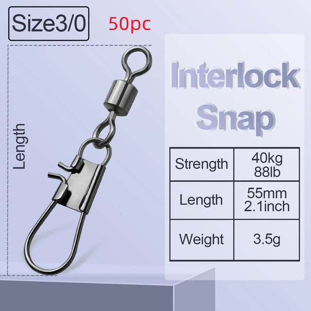 8-forme anneau American Swivel B- type broche connecteur rapide Lure fournitures de pêche connexion
