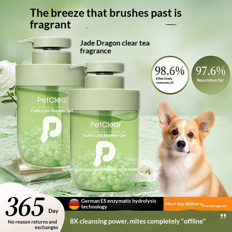 Gel spécial de bain pour animaux de compagnie stérilisant et désodorisant