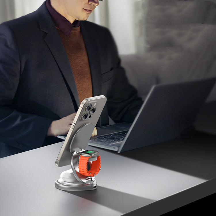 Support de pliage magnétique 3-en-1 pour chargeur sans fil