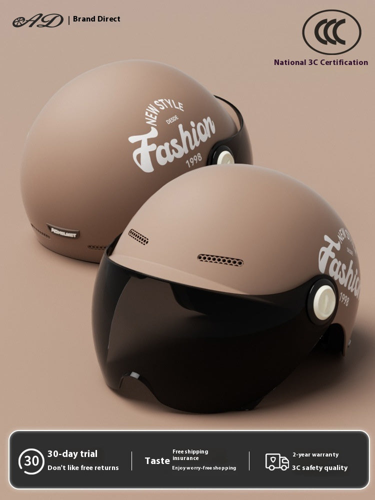 Femmes Quatre Saisons Universal Batterie Voiture Half Casque
