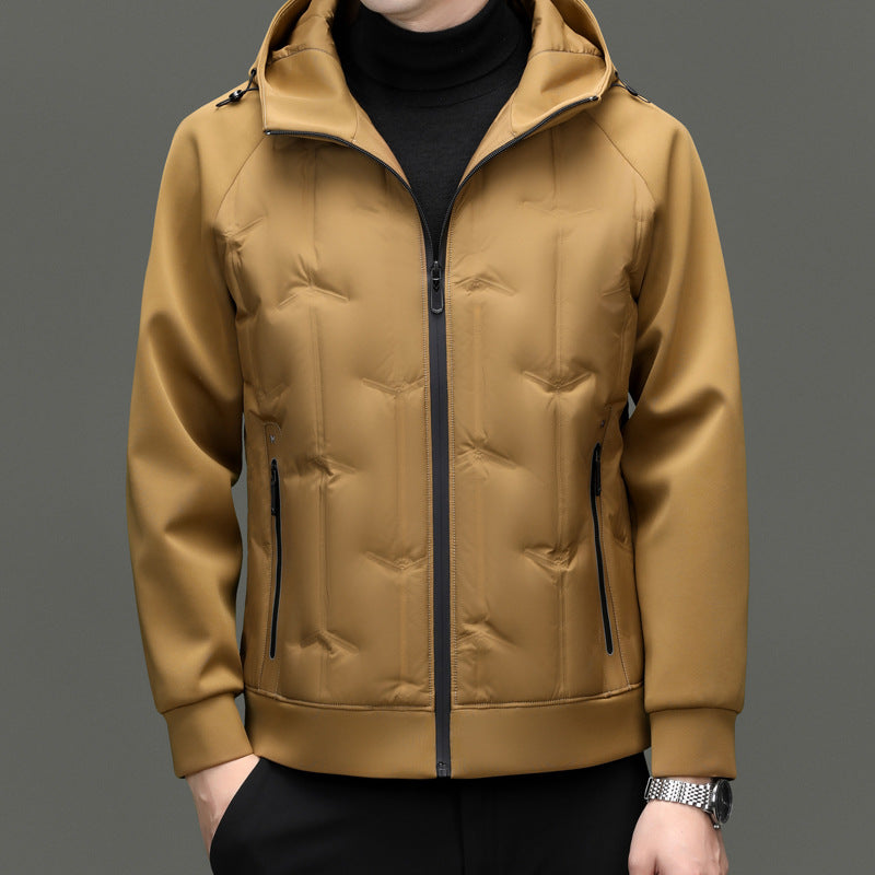 Veste de duvet de canard blanc léger pour hommes