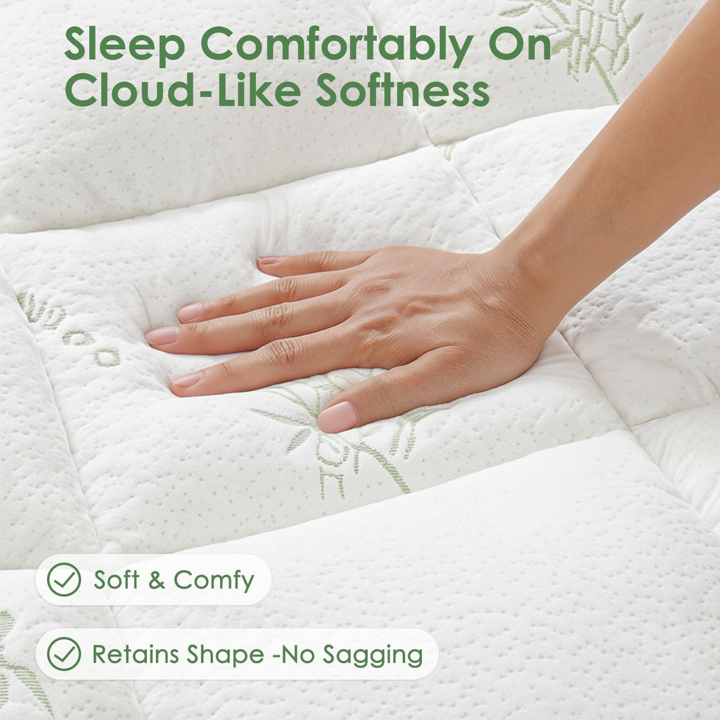 Reine Matelas Topper Viscose dérivé du bambou