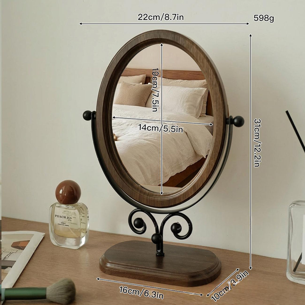 Miroir rotatif de bureau simple de style européen