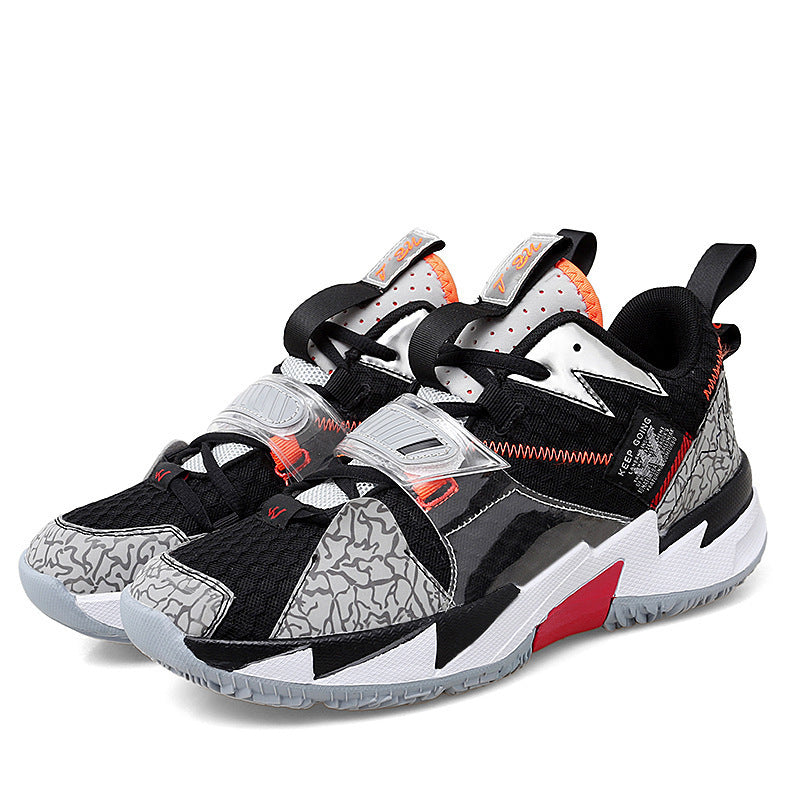 Automne Flying Surface Woven Chaussures de basketball pour jeunes