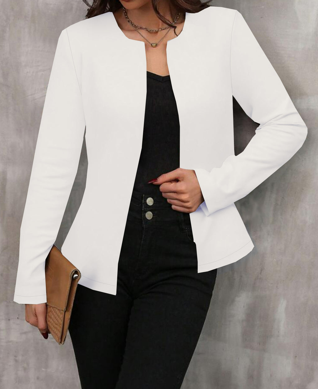 Veste polyvalente décontractée et mince pour femmes