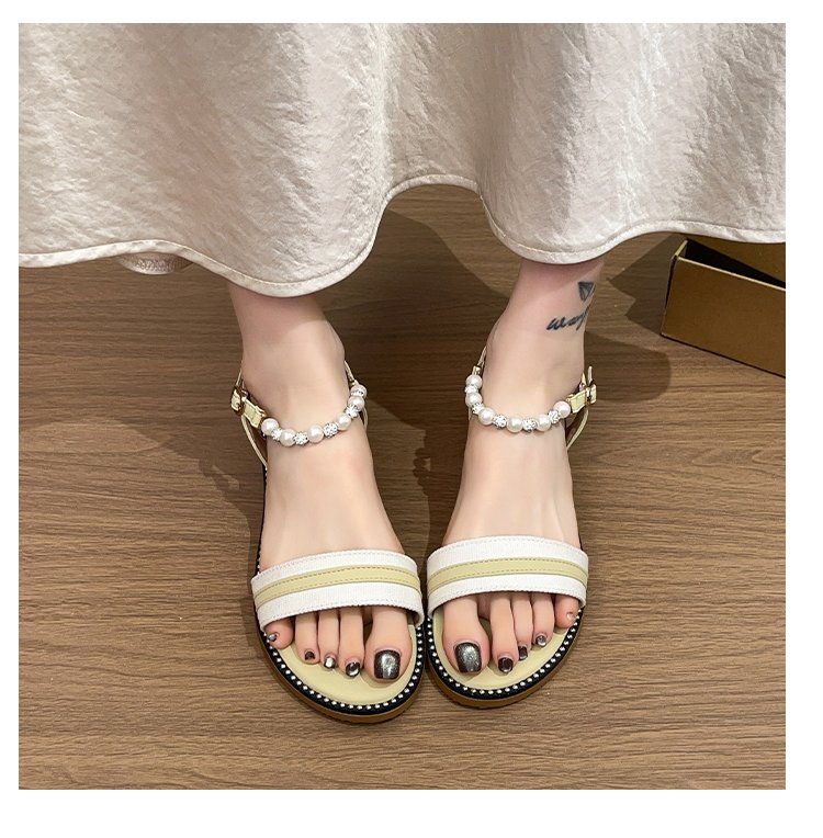 Sandales Fashion Summer Flat Fluorescent pour femmes