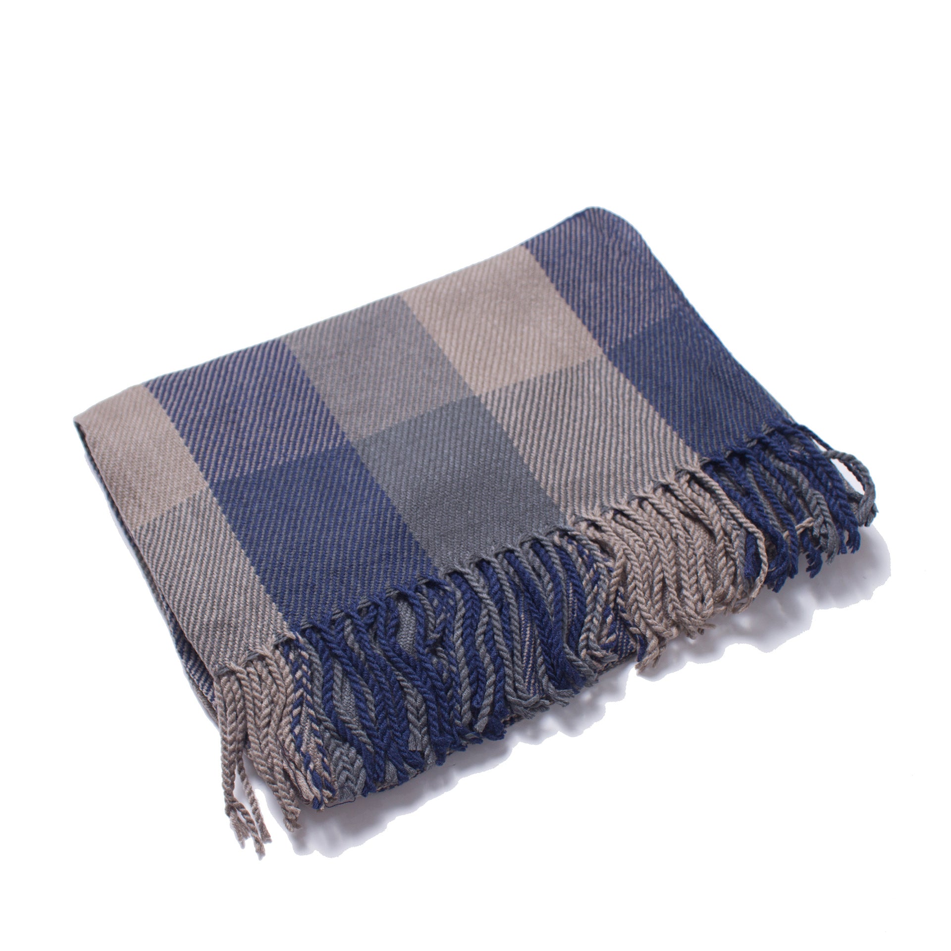 Homme et femme de style britannique Couple écharpe avec grand motif de plaid