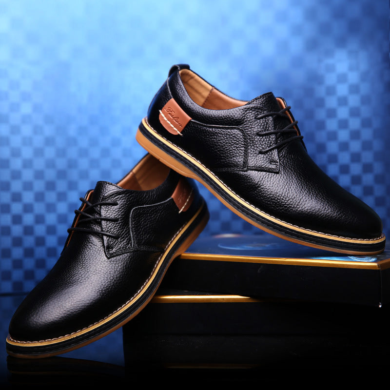 Chaussure en cuir casual avec pointure à la main