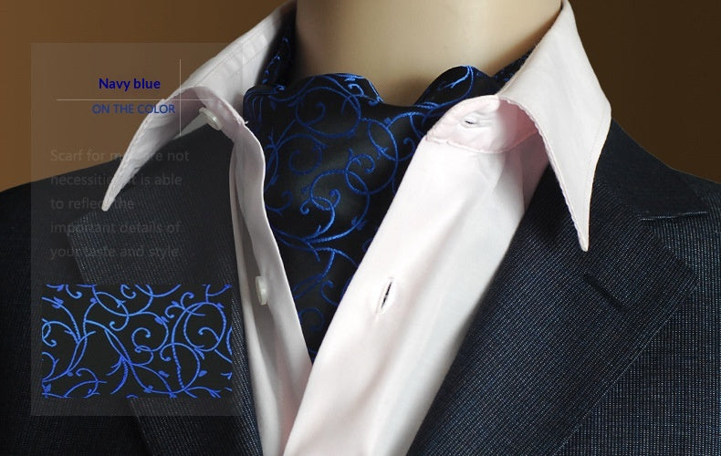 Echarpe Jacquard formelle pour hommes avec écharpe de cou de pois minuscules