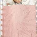 Bébé Garçons et Filles' tricoté Solid Couleur Hollow-out Dot Quilt Quilt
