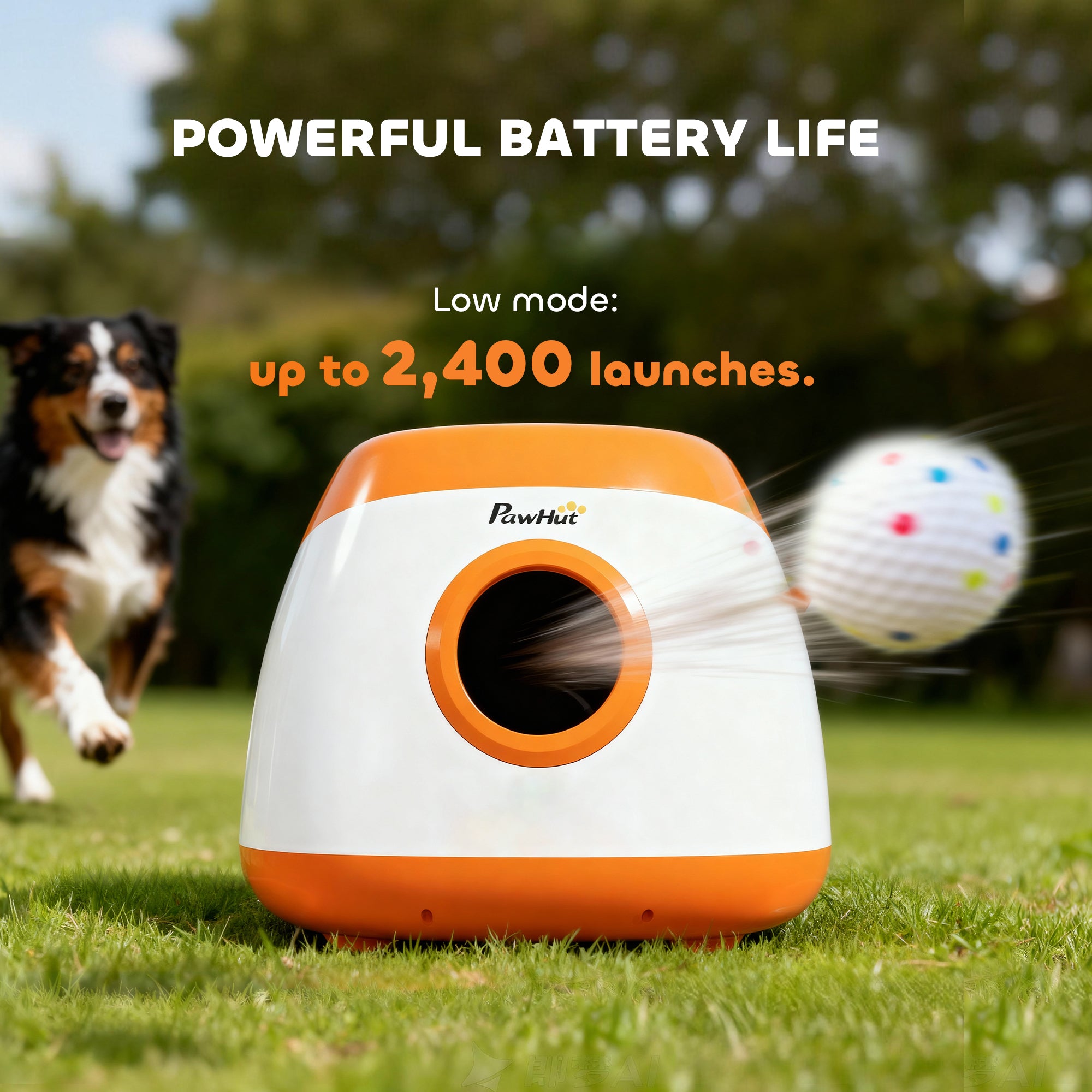 Lance-balles de chien automatique avec distance 26-80 FT