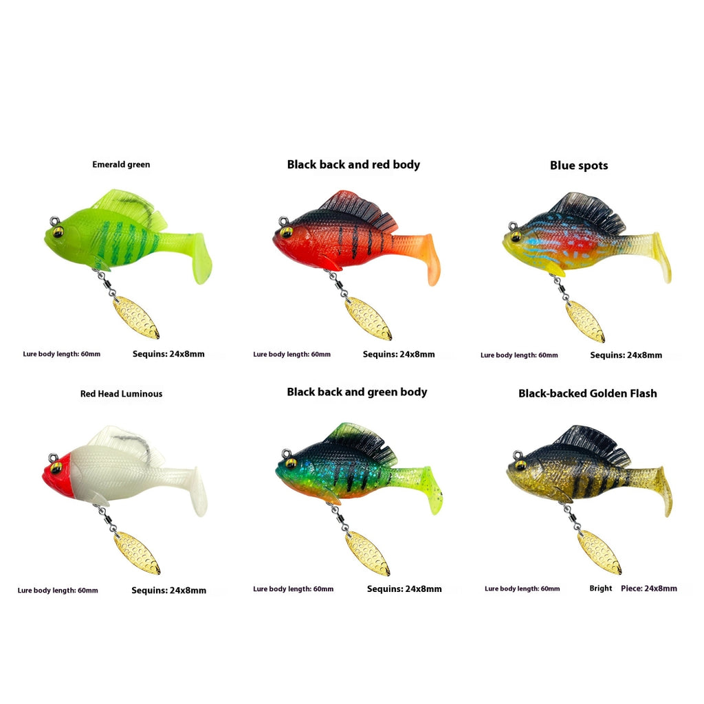 Sequins rotatifs T Tail Topmouth Culter Bass Mandarin Poissons Aile