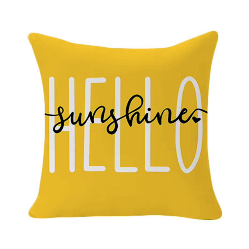 Chic Velvet Plant-Print Home Décor Couverture d'oreiller