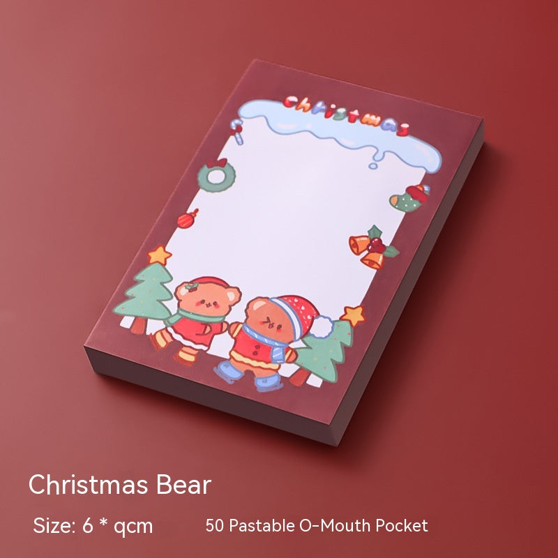 Caricature Noël Sticky Notes Étudiant Papeterie