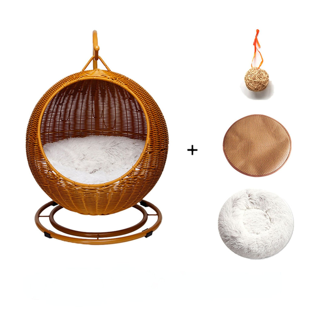 Rattan Style Internet Famous Cat Hammock Small Dog Bed