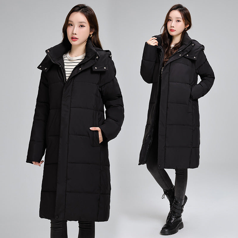 Veste capuche en coton rembourré pour femmes plus taille