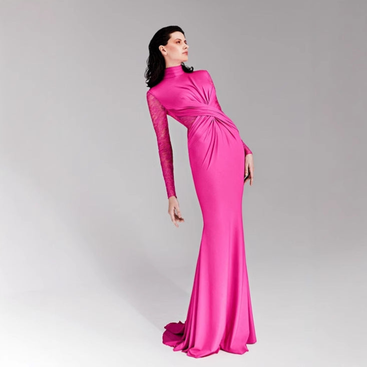 Robe de taille en dentelle plissée vintage