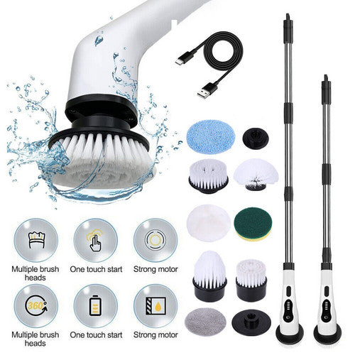 9in1 électrique Spin Scrbber Turbo Scrub brosse de nettoyage sans fil outil rechargeable
