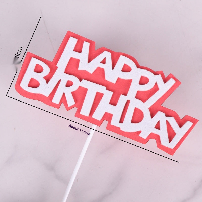 Bon anniversaire Cake décoration carte couleur EVA double couche