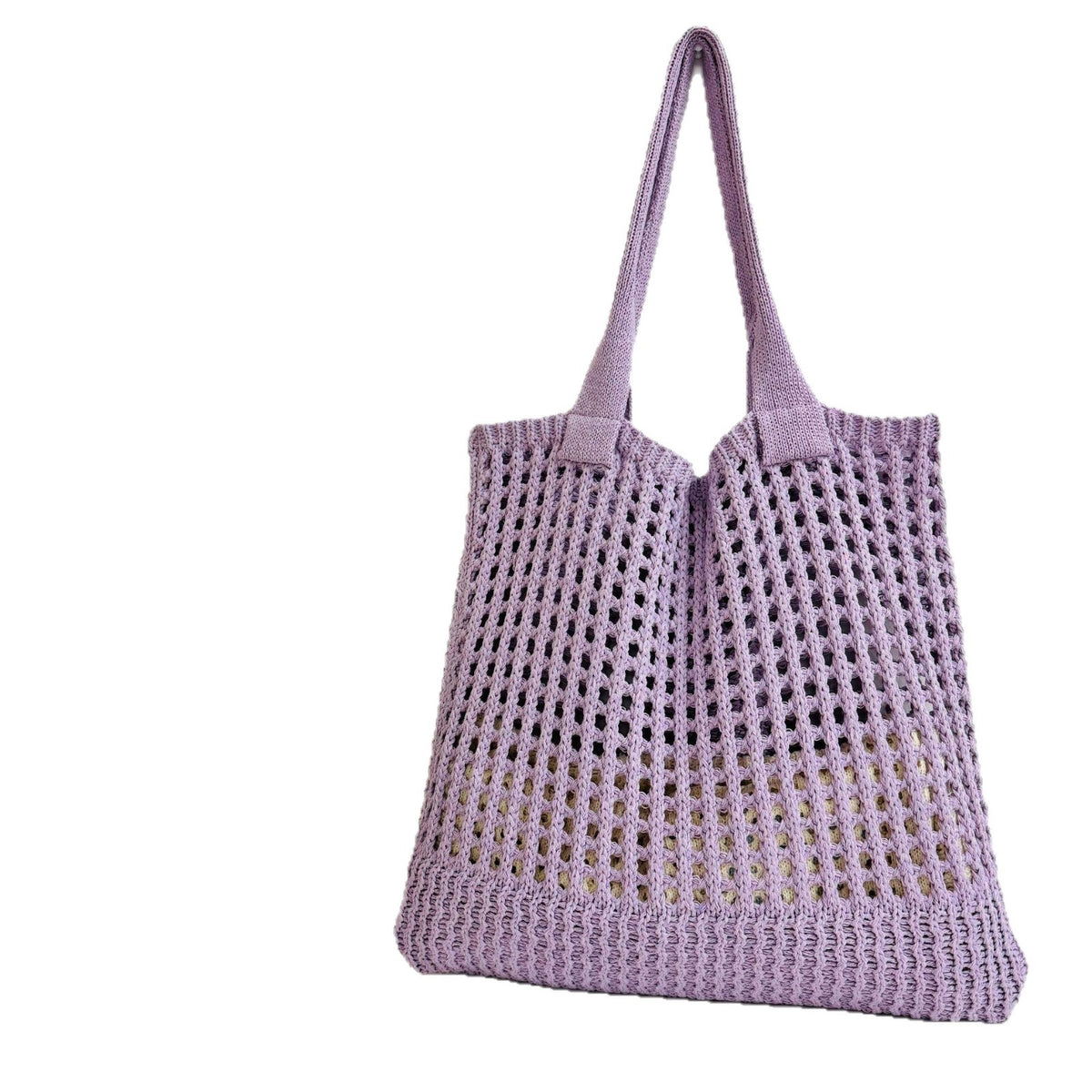 Vintage Woven grand-capacité Hollow-knit sac pour les femmes