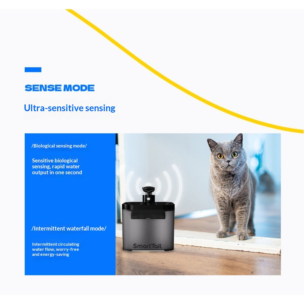 Fontaine d'eau pour animaux de compagnie à détecteur automatique