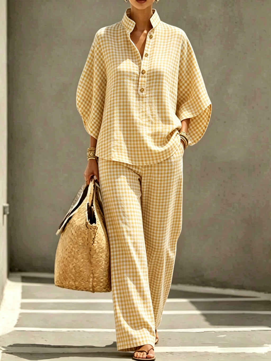 Women's striped shirt and pants