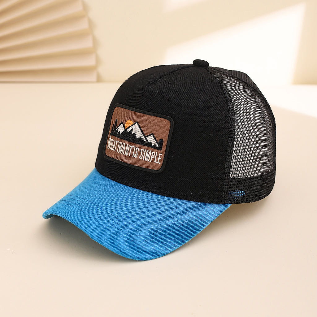 Patchwork homme Sunset Mountain Mesh Casquette de baseball