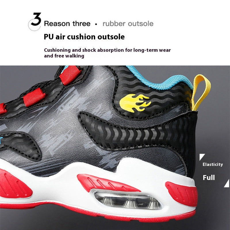 Chaussures de course au bouton de basket-ball en coussin