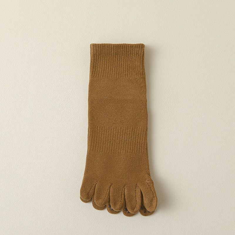 Été Longueur cheville Yoga Non-dérapant Pilates professionnels à cinq doigts Chaussettes