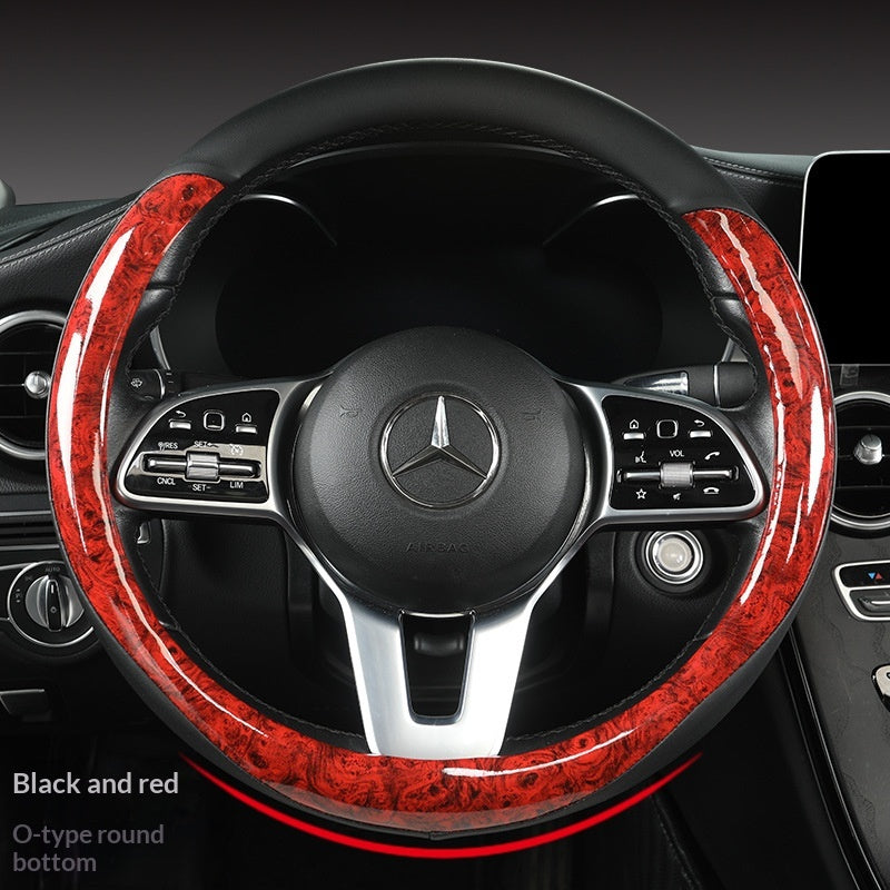 Crystal wood steering wheel trim